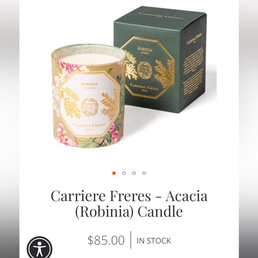 NIB Carriere Freres, Acacia (Robinia) Candle